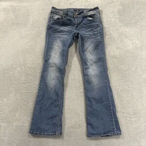 Angels Bootcut Jeans Women 13 Blue Flirty Low Rise Flare Western Y2K Vintage